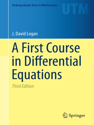 cover image of A First Course in Differential Equations